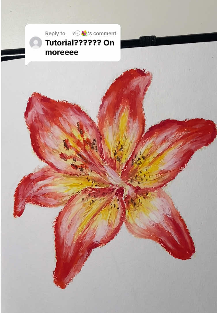 Tiger Lily Oil Pastel Tutorial for Beginners