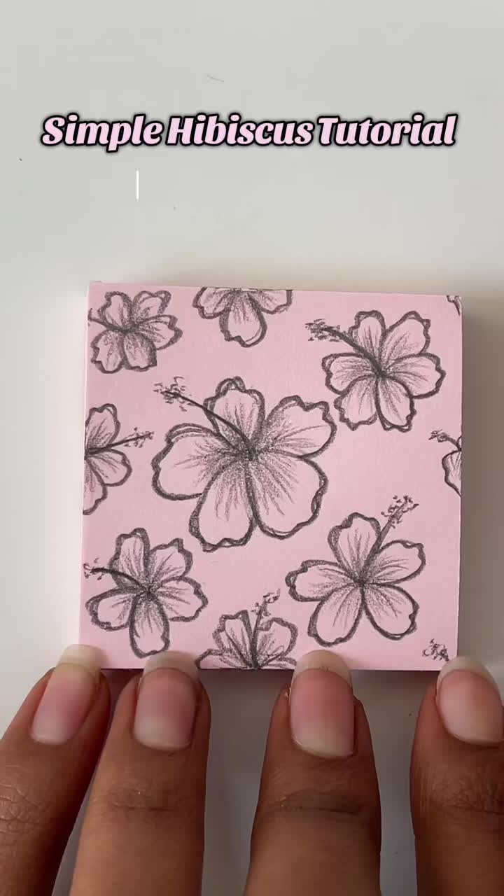 Simple Hibiscus Drawing Tutorial for Beginners